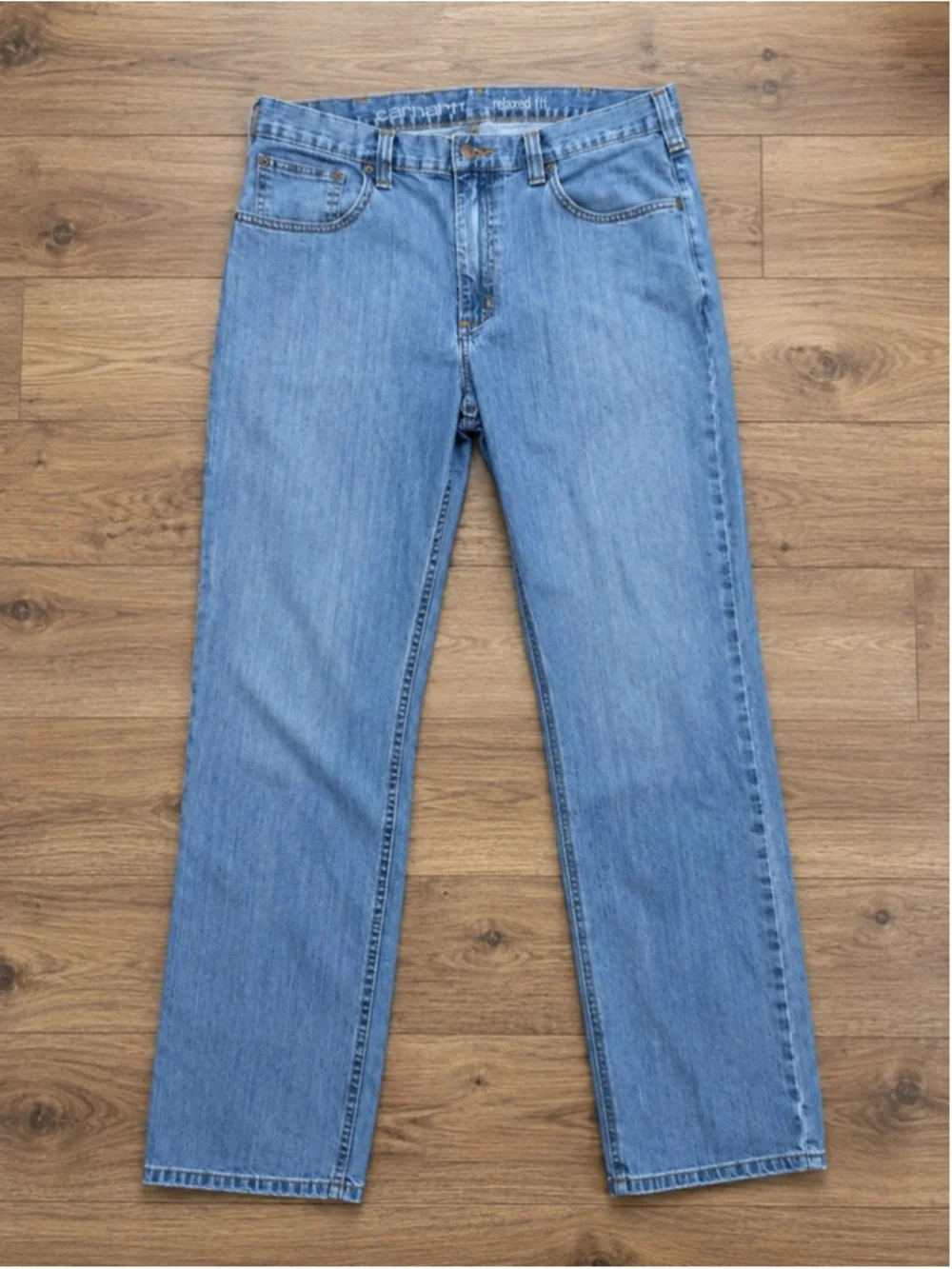Carhartt Women’s Blue Straight Leg Jeans Size 30 Workwear Denim